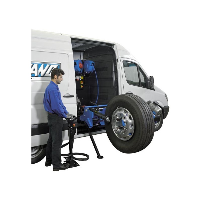 Démonte-pneus poids-lourds pour service mobile sur roues 13" - 27" S561